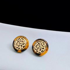 Fashion Butterfly Amber Sweet Elegant Stud Earrings for Girls Trendy Chic Glamorous Jewelry for Women Ladies Accessories