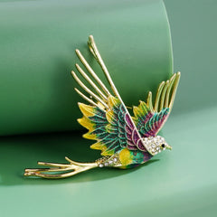 Fashion Elegant Sweet Glitter Animals Birds Brooches for Girls Glamorous Charms Pins Jewelry for Women Ladies Accessories
