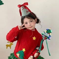 2025 Christmas Ribbon Bowknot Hair Band for Baby Girls Glitter Classic Head Band for Kids Children Hair Accessories in Stock