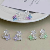 Fashion Elegant Butterfly Animals Hoop Earrings for Girls Dainty Ary Deco Jewelry for Women Ladies Accessories Glamorous Chic