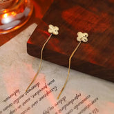 Female Butterfly Rhinestone Beads New Design Small Slim Dangle Earring Fashion Trendy Wholesale High Quality Jewelry Accessories