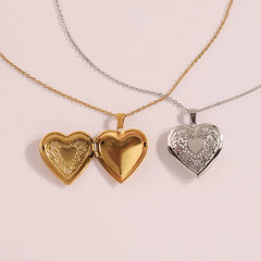 Rrtro Sweet Classic Heart Necklace for Girls Glamorous Charm Trendy Jewelry for Women Ladies Gifts Fashion Accessories Wholesale