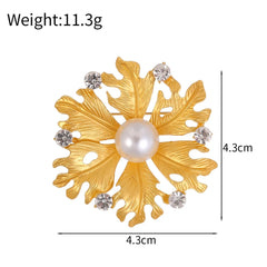 Fashion Elegant Sweet Imitation Pearl Brooches for Girls Trendy Luxury Pins Jewelry for Women Ladies Accessories New Design