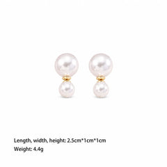 Fashion Pearl Sweet Elegant Classic Stud Earrings for Girls Trendy Simple Jewelry for Women Ladies Wholesale China Supplier
