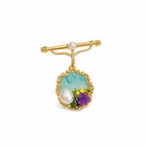 Fashion Trendy Baroque Pearl Hand-Painted Drip Glaze Pendent for Girls Vintage Jewelry for Women Ladies Wholesale China Factory