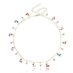 Fashion Simple Elegant Cherry Sweet Necklaces for Girls Kawaii Trendy Jewelry for Women Ladies Teenager Accessories Daily