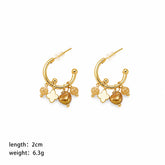 Fashion Copper Shell Beads Hoop Earrings for Girls Trendy Classic Jewelry for Women Ladies Wholesale China Manufacturer Low MOQ