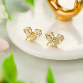 Women Butterfly Bow Flower Shape Small Mini Stud Earring Fashion Elegant Graceful High Quality Bulk Jewelry Accessory for Daily