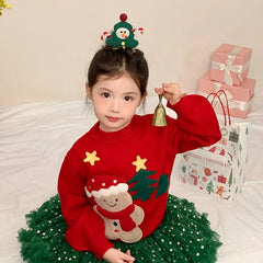 2025 Christmas Gift Snow Man Sweet Cute Hair Clips for Baby Girls Fashion Kawaii Alligators for Kids Children Hair Accessories