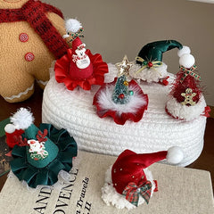 2025 Christmas Fashion Sweet Santa Claws Deers Hair Clips for Baby Girls Trendy Hat Alligators for Kids Child Hair Accessories