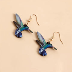 Fashion Trendy Stylish Hummingbird Drop Earrings for Girls Glamorous Animals Jewelry for Women Ladies Accessories Wholesale