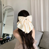 Classic Solid Color Bowknot Hair Clip for Girls Princess Style Large Exaggerated Barrettes for Women Ladies Hair Accessories