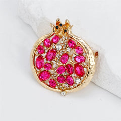 Fashionable Fruits Pomegranate Sweet Brooches for Girls Trendy Dainty Pins Jewelry for Women Ladies Accessories Wholesale