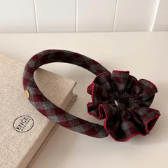 Fashion Plaid Vintage Head Band for Girls Sweet Elegant Cute Graceful Hair Band for Women Ladies Hair Accessories Female Chic