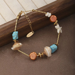 Fashion Shell Natural Stone Turquoise Bracelets for Girls Boho Jewelry for Women Ladies Wholesale China Manufacturer Bulk