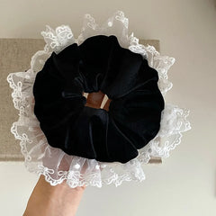 Ladies Solid Color Hot Sale Velvet Simple High Elastic Hair Tie Fashion Chic Elegant Thick Thin Hair Causal Scrunchies Accessory