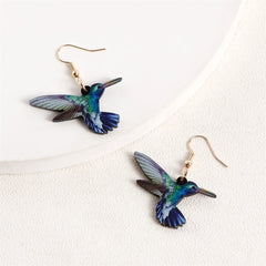 Fashion Trendy Stylish Hummingbird Drop Earrings for Girls Glamorous Animals Jewelry for Women Ladies Accessories Wholesale