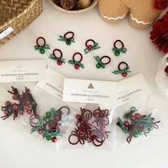 2025 Christmas Santa Claws Classic Scrunchies for Baby Girls Cute Sweet Fashion Hair Ties for Kids Children Hair Accessories