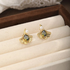 Women Shell Shape Glass Pearl Rhinestone Earring Elegant Fashion Dainty Factory Price Low MOQ in Stock Jewelry for Female Daily