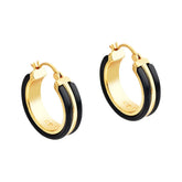 Vintage Chunky Gold Plated Hoop Earrings Women Tortoiseshell Resin Minimalist Geometric Earrings Jewelry Accessories Wholesale
