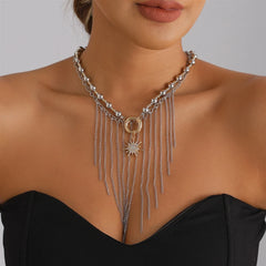 Fashion Tassel Beads Layered Wearing Necklaces for Girls Punk Spicy Jewelry for Women Ladies Accessories Chinese Supplier