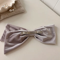Famale Velvet Bowknot Hair Clips Purple Fashion Elegant Large Barrette for Daily Party Wholesale Women's Clips Hair Accessories