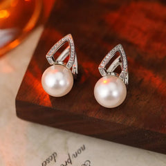 Women Imitation Pearl Bow Butterfly Small Earring Fashion Elegant Graceful Customized Bulk Order High Quality Jewelry Accessory