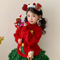 2025 Christmas Tree Snow Man Reinderr Sticks for Baby Girls Fashion Playful Hair Accessories for Kids Children Chinese Supplier