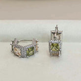 Women Hot Sale Rhinestone Small Hoop Earring Elegant Fashion Chic Glamorous High Quality Jewelry Accessories for Female Causal