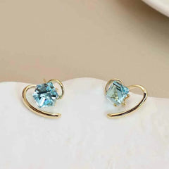 Cute Heart Shaped Glitter Rhinestone Sweet Stud Earrings for Girls Elegant Fashion Trendy Jewelry for Women Ladies Accessories