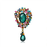 Fashion Glitter Rhinestone Sparking Brooches for Girls Elegant Graceful Pins Jewelry for Women Ladies Accessories Wholesale