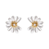 Korean Trendy Pastel Little Daisy Stud Earrings for Women Sweet Simple Flower Earrings Exquisite Design Ear Accessory Wholesale