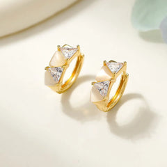 Fashion Trendy Simple Classic Hoop Earrings for Girls Elegant Glamorous Charms Art Deco Jewelry for Women Ladies Accessories