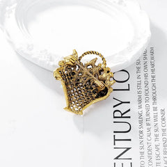 Fashion Flowers Sweet Glitter Rhinestone Sparking Brooches for Girls Stylish Pins Jewelry for Women Ladies Accessories Hot Sale