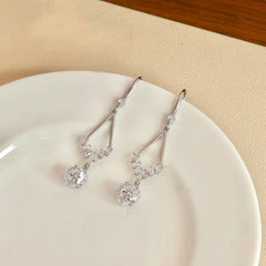 Sweet Elegant Simple Art Deco Tassel Drop Earrings for Girls Fashion Trendy Dainty Jewelry for Women Lady Accessories Wholesale