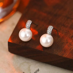 Women Imitation Pearl Bow Butterfly Small Earring Fashion Elegant Graceful Customized Bulk Order High Quality Jewelry Accessory