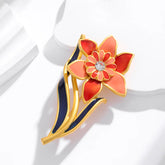 Fashion Flowers Elegant Floral Sweet Brooches for Girls Alloy Mental Glamorous Pins Jewelry for Women Ladies Accessories Chic