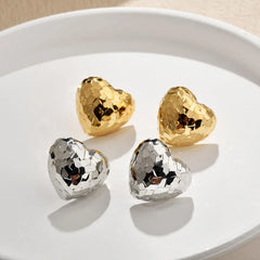Women's Trendy Stud Earrings Copper Shine Sequins Heart Ball Earring Luxury Unique Elegant Earrings Fashion Jewelry Wholesale