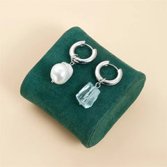 Fashion Sweet Simple Minimalistic Insta Style Drop Earrings for Girls Elegant Graceful Imitation Pearl Jewelry for Women Ladies