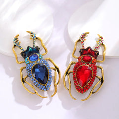 Fashion Insect Rhinestone Glitter Sparkle Brooches for Girls Elegant Trendy Luxury Jewelry for Women Lady Accessories Wholesale