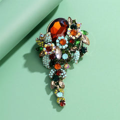 Fashion Glitter Rhinestone Sparking Elegant Brooches for Girls Sweet Dainty Jewelry Pins for Women Ladies Accessories Hot Sale