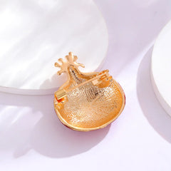 Fashion Pomegranate Fruits Sweet Brooches for Girls Stylish Elegant New Design Pins Jewelry for Women Ladies Accessories Chic