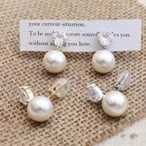 Sweet Imitation Pearl Trendy Elegant Clip on Earrings for Girls Bee Animals Luxury Jewelry for Women Ladies Accessories Chic