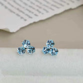 Glitter Simple Rhinestone Fine Stud Earrings for Girls Cute Sweet Fashion Elegant Jewelry for Women Ladies Accessories Wholesale