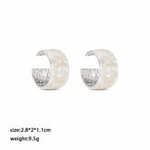 Fashion Simple S925 Silver Hoop Earrings for Girls Shell Elegant Jewelry for Women Ladies Wholesale China Manufacturer Bulk