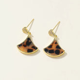 Fashion Trendy Classic Leopard Drop Earrings for Girls Dainty Art Deco OOTD Charms Jewellry for Women Ladies Accessories Chic