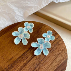 Fashion Freshwater Pearl S925 Silver Jewelry Sets for Girls Flower Copper White K Plated Earrings Necklaces for Women Ladies