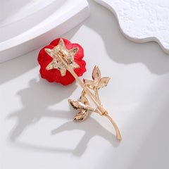 Fashion Sweet Alloy Flowers Trendy Elegant Brooches for Girls Glamorous Floral Pins Jewelry for Women Ladies Accessories Chic