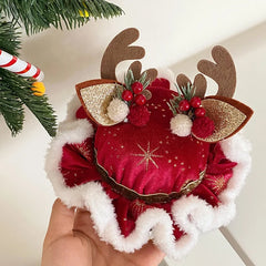 2025 Hot Sale Women Christmas Festival Celebration Red Hairbands Alligator Clips Fashion Lovely in Stock Hair Clips Accessories