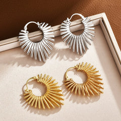 Europe and American Trendy Hoop Earrings High-end Elegant Hollow Line Love Earrings Fashion Chic Earrings Cross-Border Wholesale